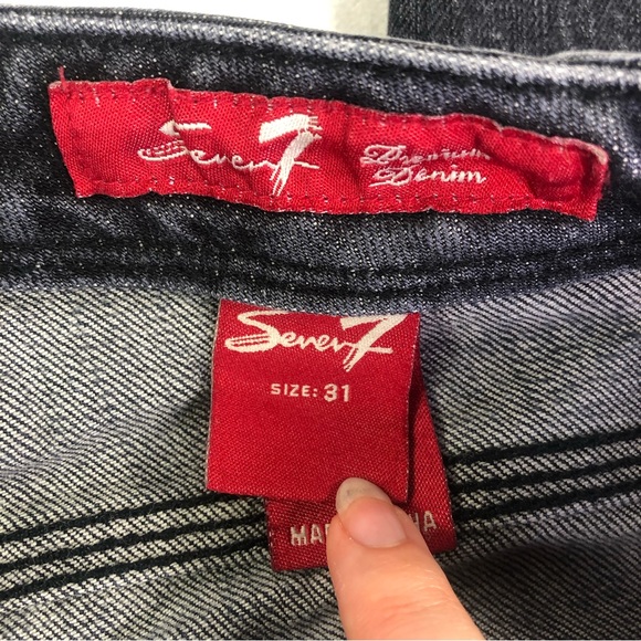 Seven7 Skinny Jeans Sequins Streetwear Fashion Unique Denim Pockets Biker 31 - Picture 5 of 14